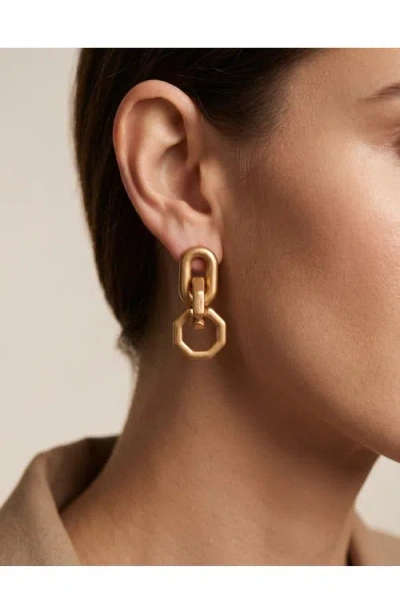 Macrae & Co . Geometric Link Drop Earrings In Neutral