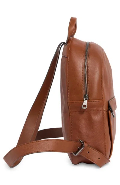 Longchamp Small 3d Leather Backpack In Brown