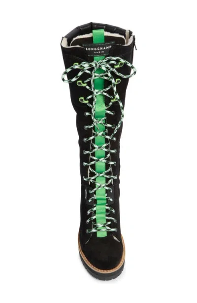 Longchamp Knee High Boot In Black