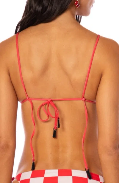 Maaji Balmy Check Bikini Top In Multi