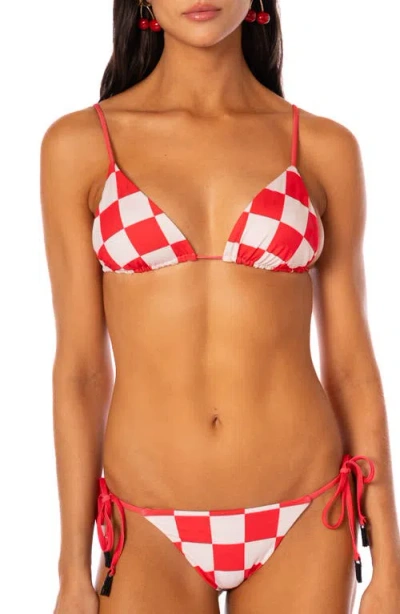 Maaji Balmy Check Bikini Top In Multi