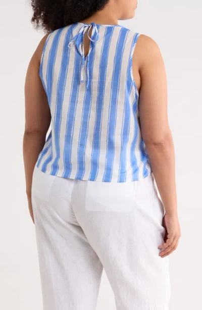 Renee C Striped Cotton Shell In Multi