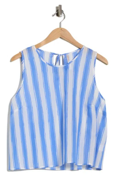 Renee C Striped Cotton Shell In Multi