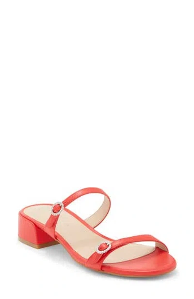 Stuart Weitzman Ginger Xtal Block 35 Leather Sandal In Multi