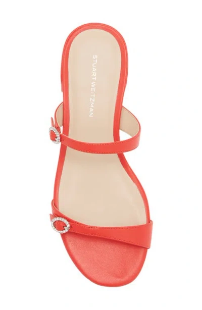 Stuart Weitzman Ginger Xtal Block 35 Leather Sandal In Multi