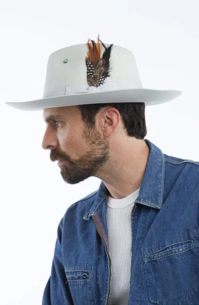 Wyeth Wool Fedora Hat In Orange