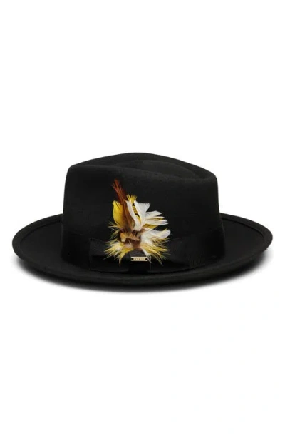 Wyeth Wool Fedora Hat In Red
