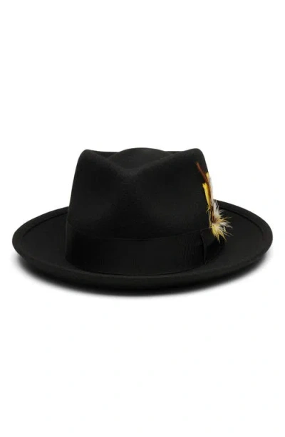 Wyeth Wool Fedora Hat In Red
