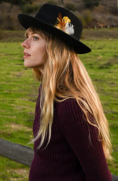 Wyeth Wool Fedora Hat In Red