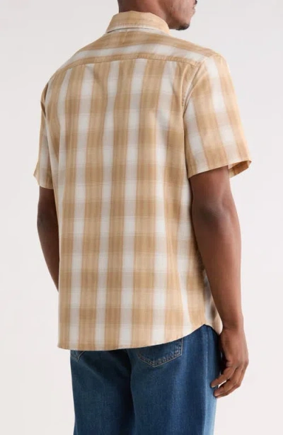 Frye Plaid Short Sleeve Dobby Button-up Shirt In Multi