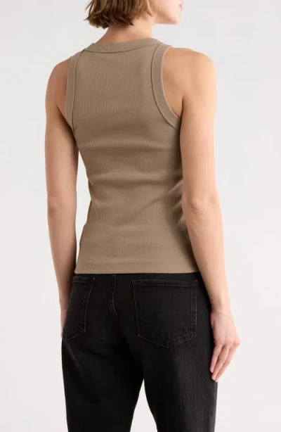 Off-white Fitted Ribbed Crop Tank In Multi