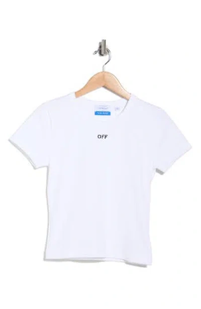 Off-white Fitted Tee In White