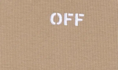 Off-white Fitted Ribbed Crop Tank