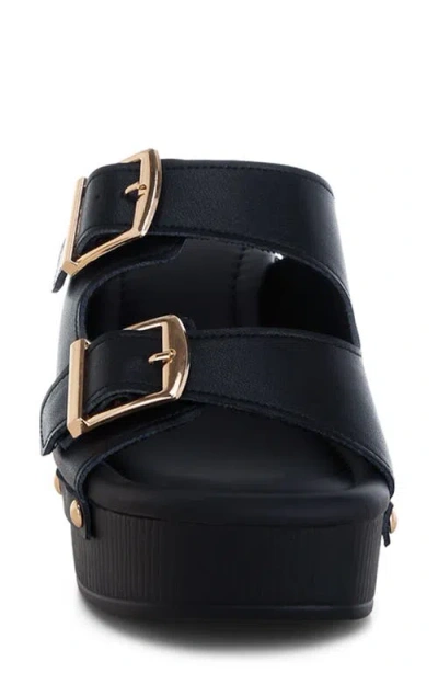 Rag & Co Kenna Double Buckle Strap Platform Sandal In Multi