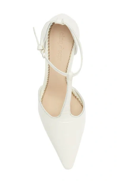 Cinq À Sept Clara T-strap Pump In White