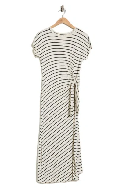 West K Stripe Side Tie Maxi Dress In Pattern