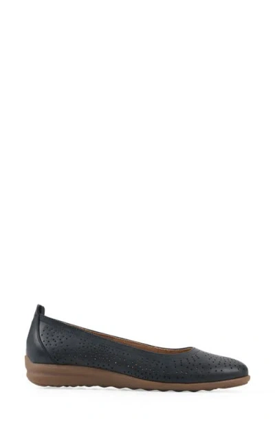 Cliffs By White Mountain Cortney Perforated Ballet Flat In Blue