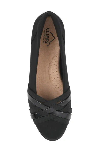 Cliffs By White Mountain Wide Width Chic Ballet Flat In Black