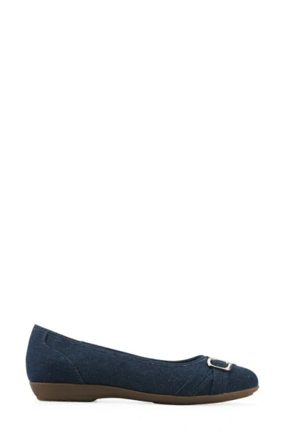 Cliffs By White Mountain Wide Width Calming Ballet Flat In Blue