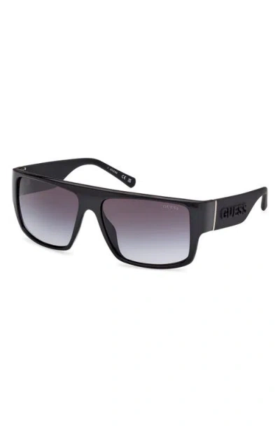 Guess Rectangular Sunglasses In Black