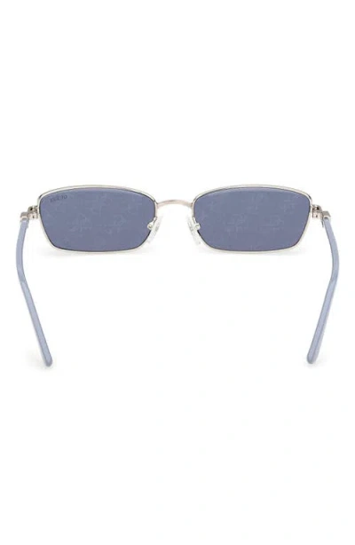 Guess Rectangular Sunglasses In Silver