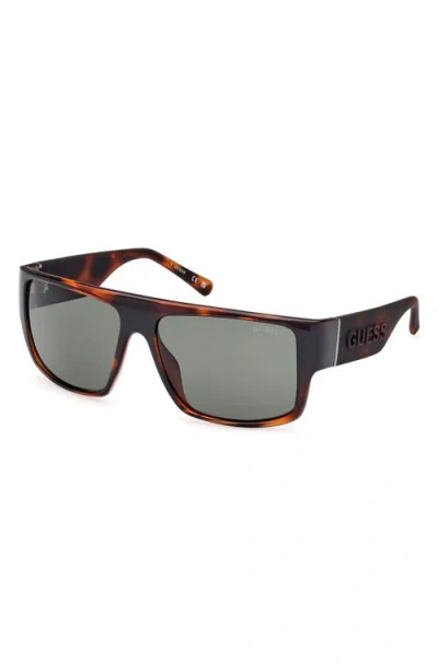 Guess Rectangular Sunglasses In Brown