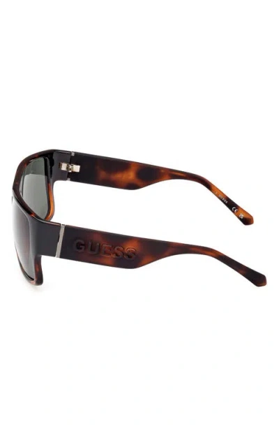 Guess Rectangular Sunglasses In Brown