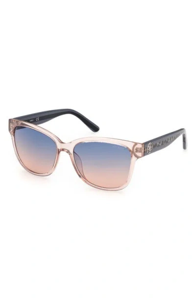 Guess Square Sunglasses In Pink