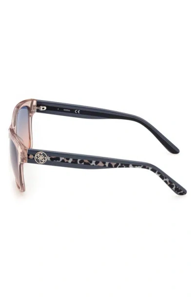 Guess Square Sunglasses In Pink