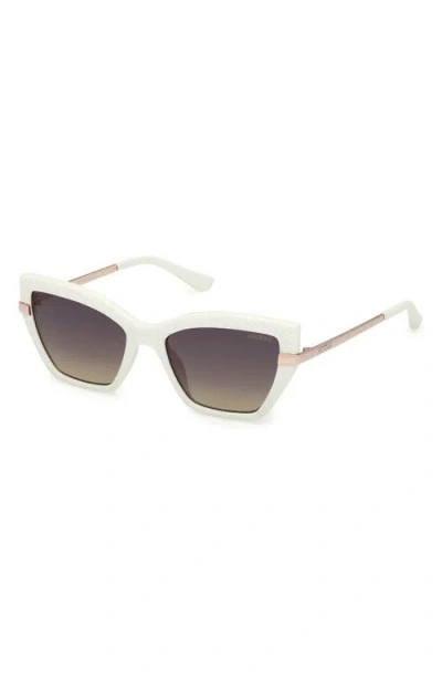 Guess Rectangular Sunglasses In White