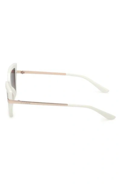 Guess Rectangular Sunglasses In White
