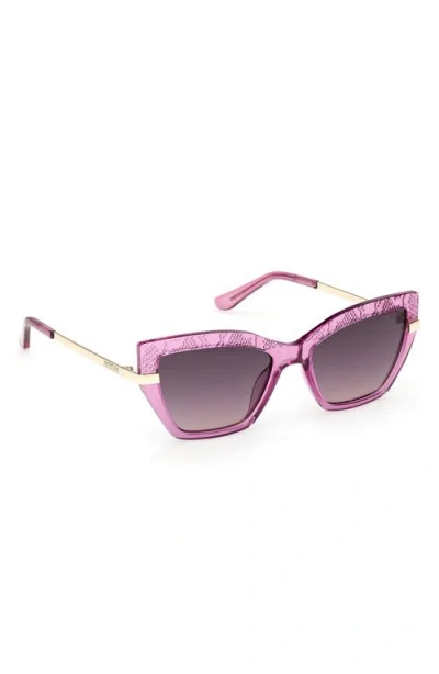 Guess Rectangular Sunglasses In Purple