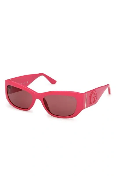 Guess Rectangular Sunglasses In Pink
