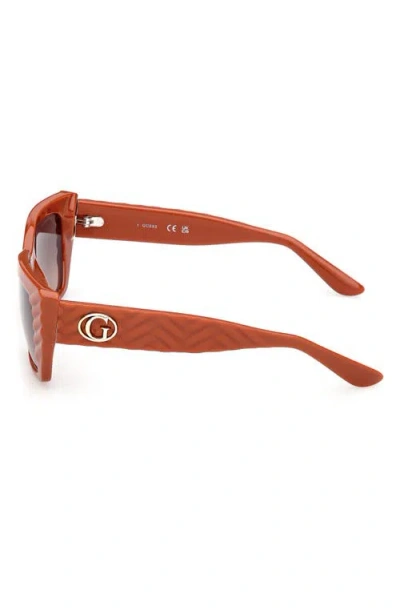 Guess Rectangular Sunglasses In Brown