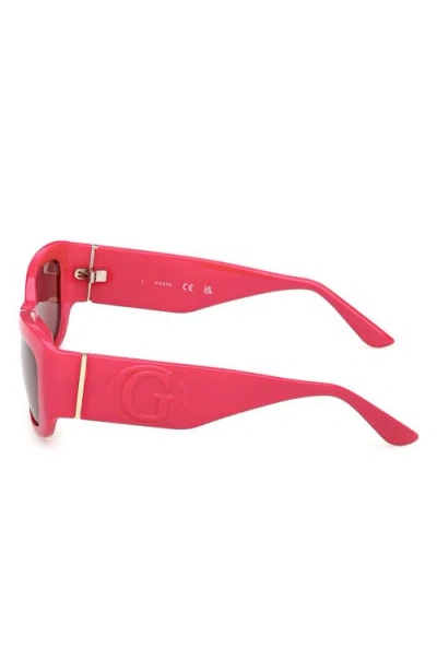 Guess Rectangular Sunglasses In Pink