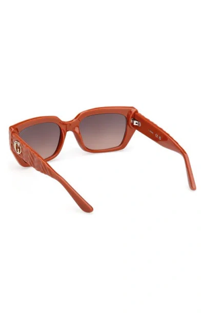 Guess Rectangular Sunglasses In Brown