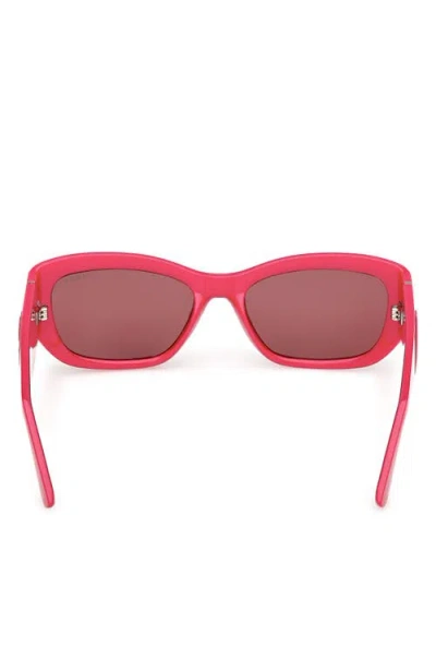 Guess Rectangular Sunglasses In Pink