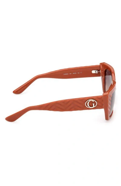 Guess Rectangular Sunglasses In Brown