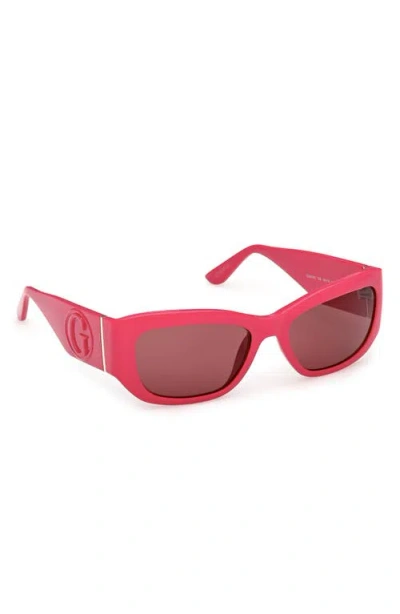 Guess Rectangular Sunglasses In Pink