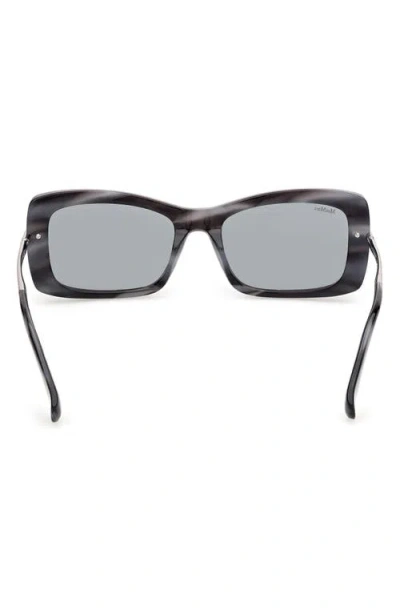 Max Mara 54mm Rectangular Sunglasses In Black