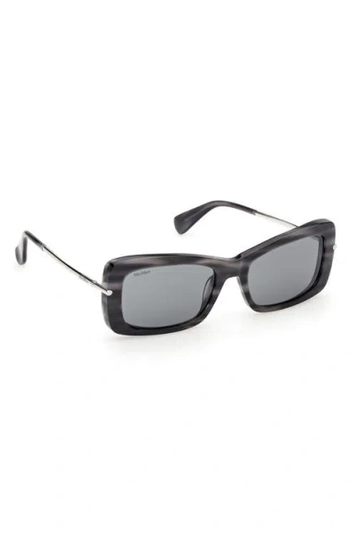 Max Mara 54mm Rectangular Sunglasses In Black