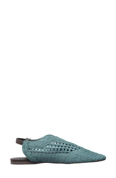 Antelope Daisy Slingback Flat In Blue