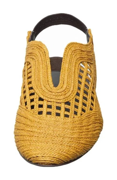 Antelope Daisy Slingback Flat In Yellow