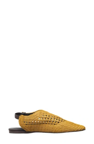 Antelope Daisy Slingback Flat In Yellow