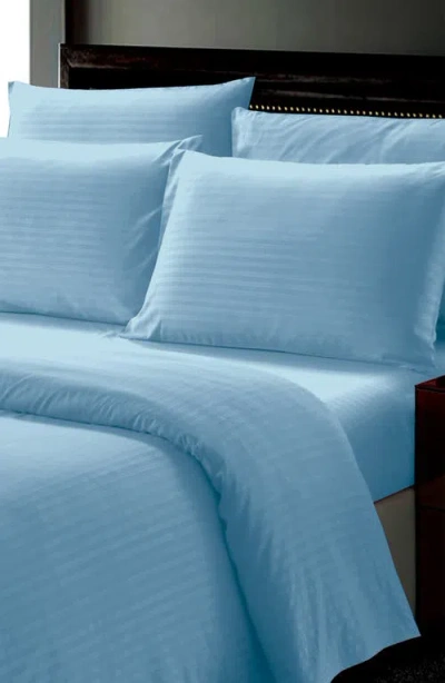 Luxury Home Dobby Stripe Sheet Set In Blue