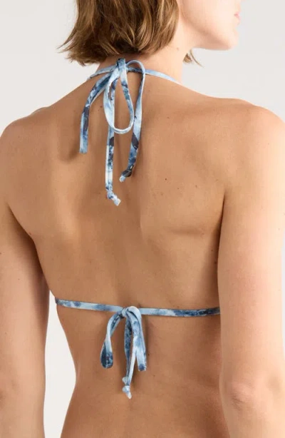 Good American String Bikini Top In Blue