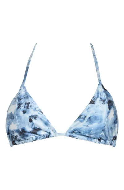 Good American String Bikini Top In Blue