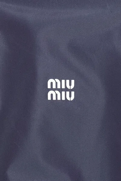 Miu Miu Technical Canvas Jacket In Blue