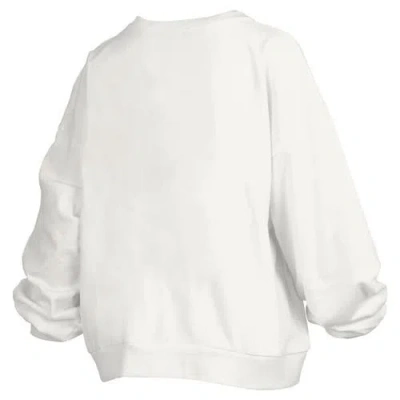 Pressbox White Texas A&m Aggies Janice Retro Logo Oversized Pullover Sweatshirt In Multi