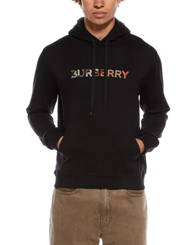 Burberry Drawstring Hooded Sweatshirt In Black